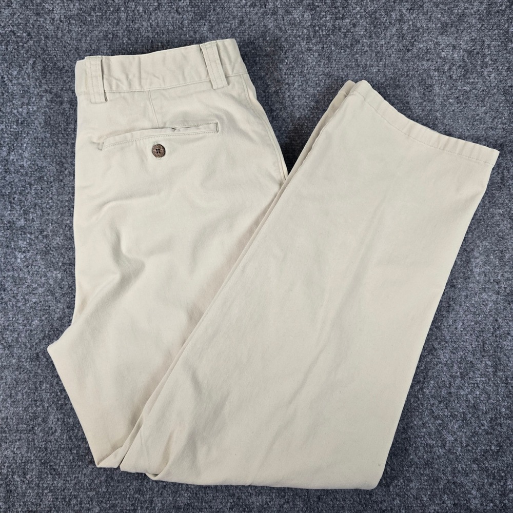 Tommy Bahama Men's Khaki Chino Pants Size 36 Cotton Lycra‎ Relaxed Fit